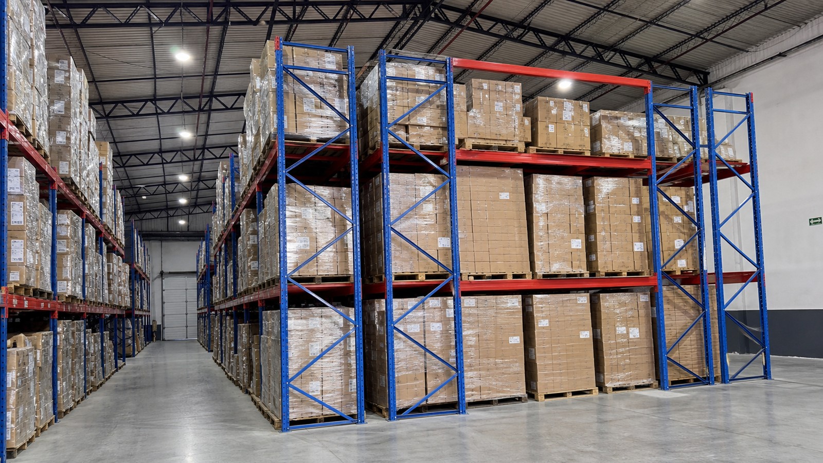 Area de trabajo logistico con piso limpio